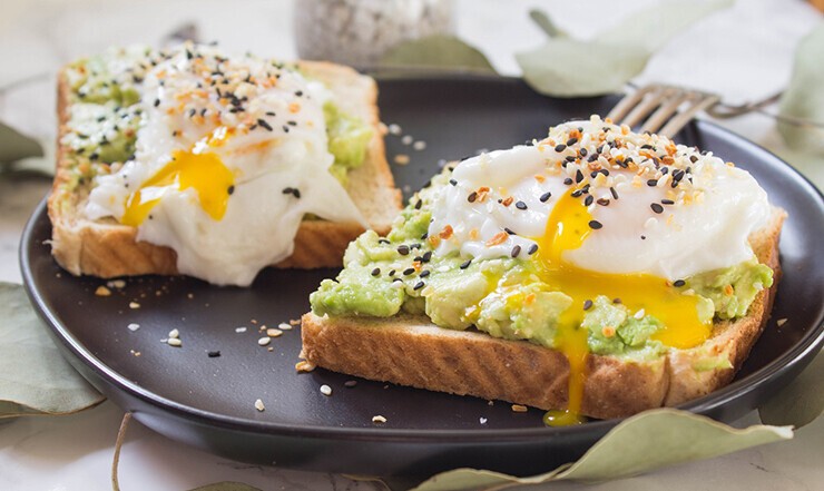 Eggs and avocados