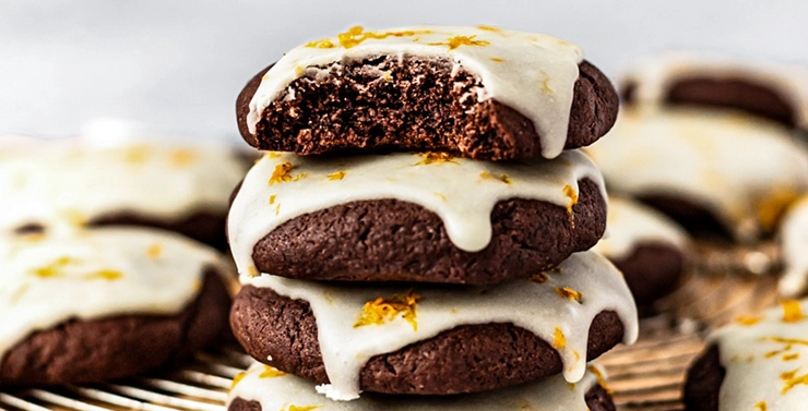 Orange Glaze Chocolate Cookies