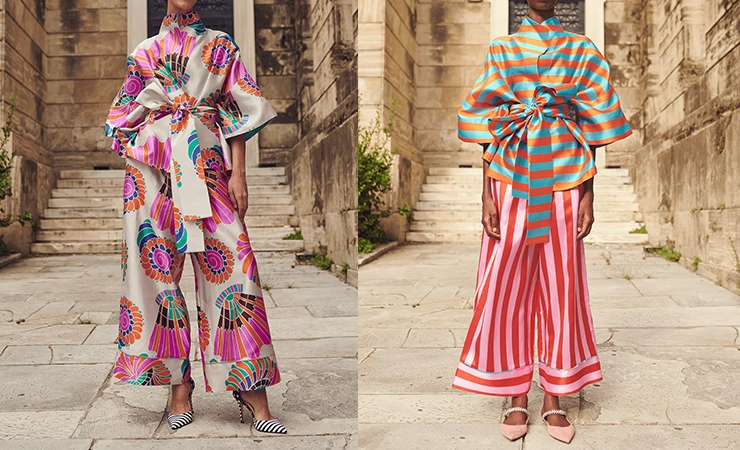 Yukata-inspired kimono blouse
