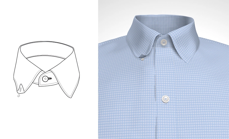 Concealed Button Down Collar