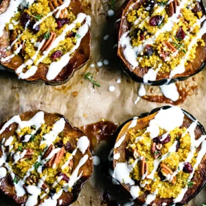 Acorn Squash Stuffed With Cranberry
