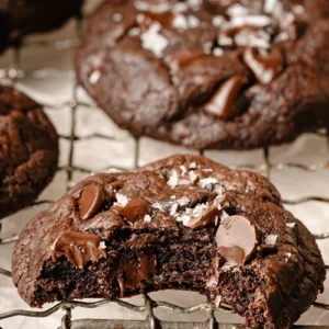 Salty Brownie Cookies recipe