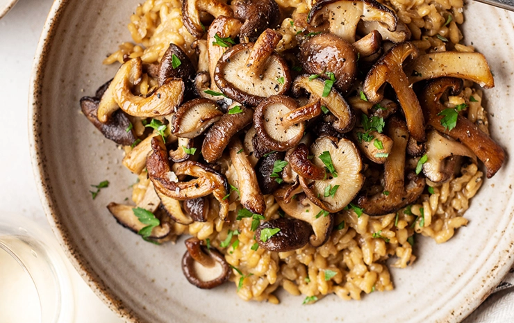 Spelt Risotto with Mushrooms