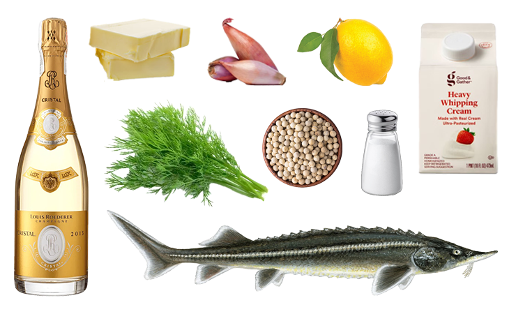 Sterlet in Champagne Sauce recipe